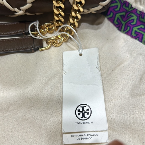 Tory Burch WILLA Embroidered Small Leather Shoulder Bag in Toasted Coffee - OS - Picture 8 of 10